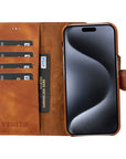 iphone 15 pro florence leather wallet phone case antique brown 02