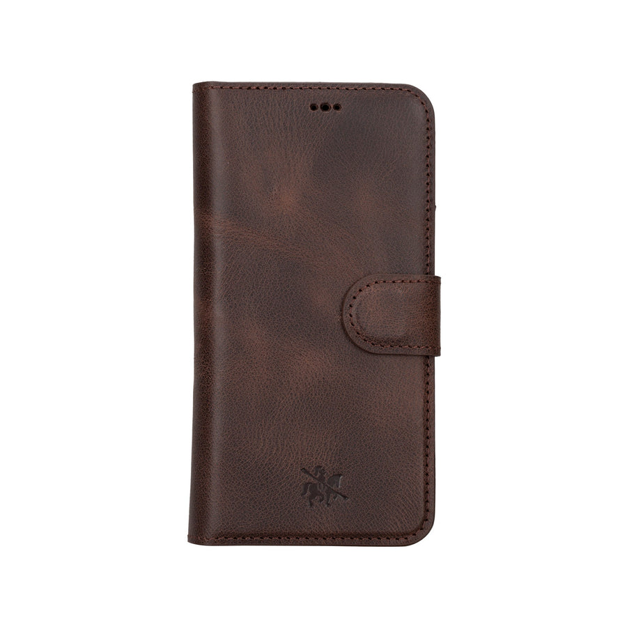 iphone 15 pro florence leather wallet phone case coffee brown 00