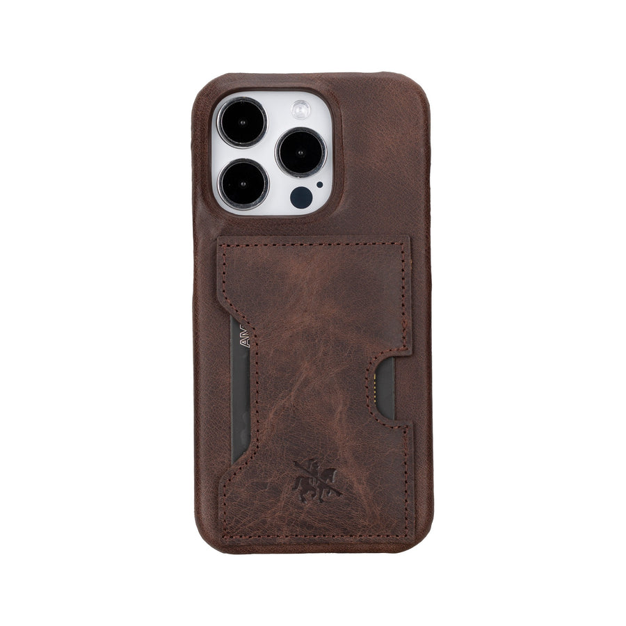 iphone 15 pro florence leather wallet phone case coffee brown 04