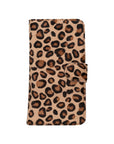 iphone 15 pro florence leather wallet phone case furry leopard 00
