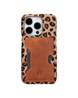 iphone 15 pro florence leather wallet phone case furry leopard 04