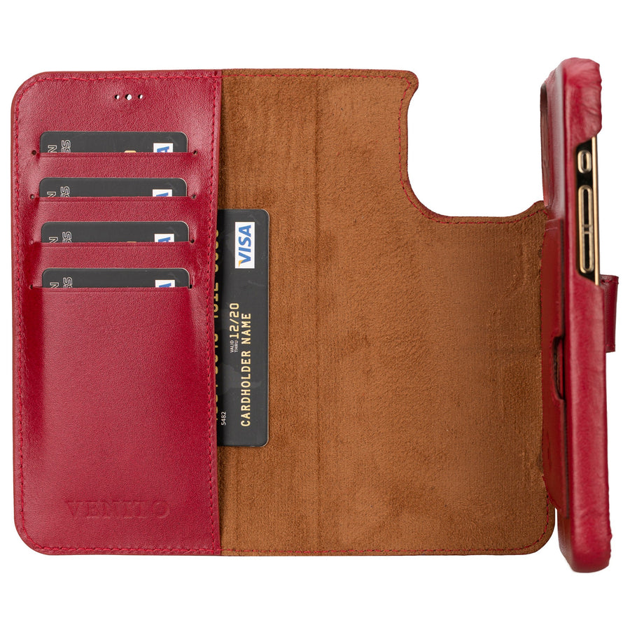 iphone 15 pro max florence leather wallet phone case burnt red 03