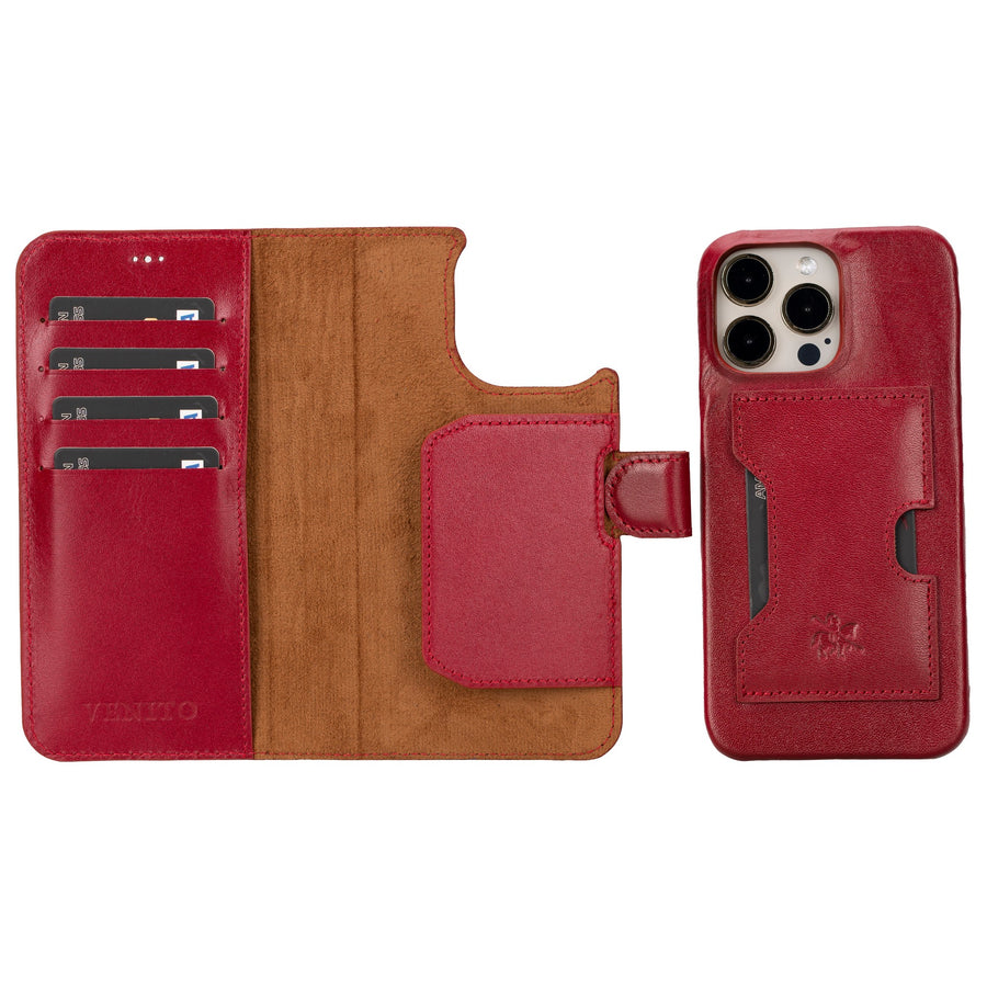 iphone 15 pro max florence leather wallet phone case burnt red 04