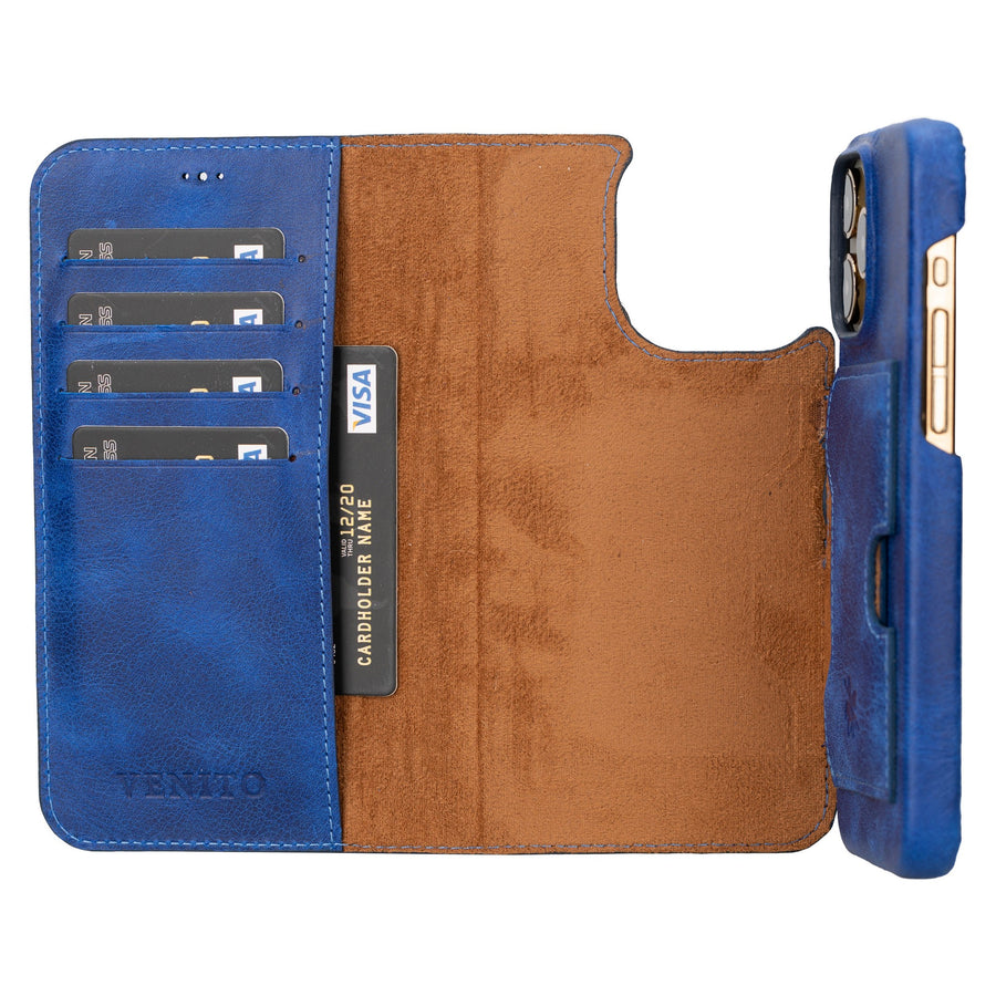 iphone 15 pro max florence leather wallet phone case blue 03