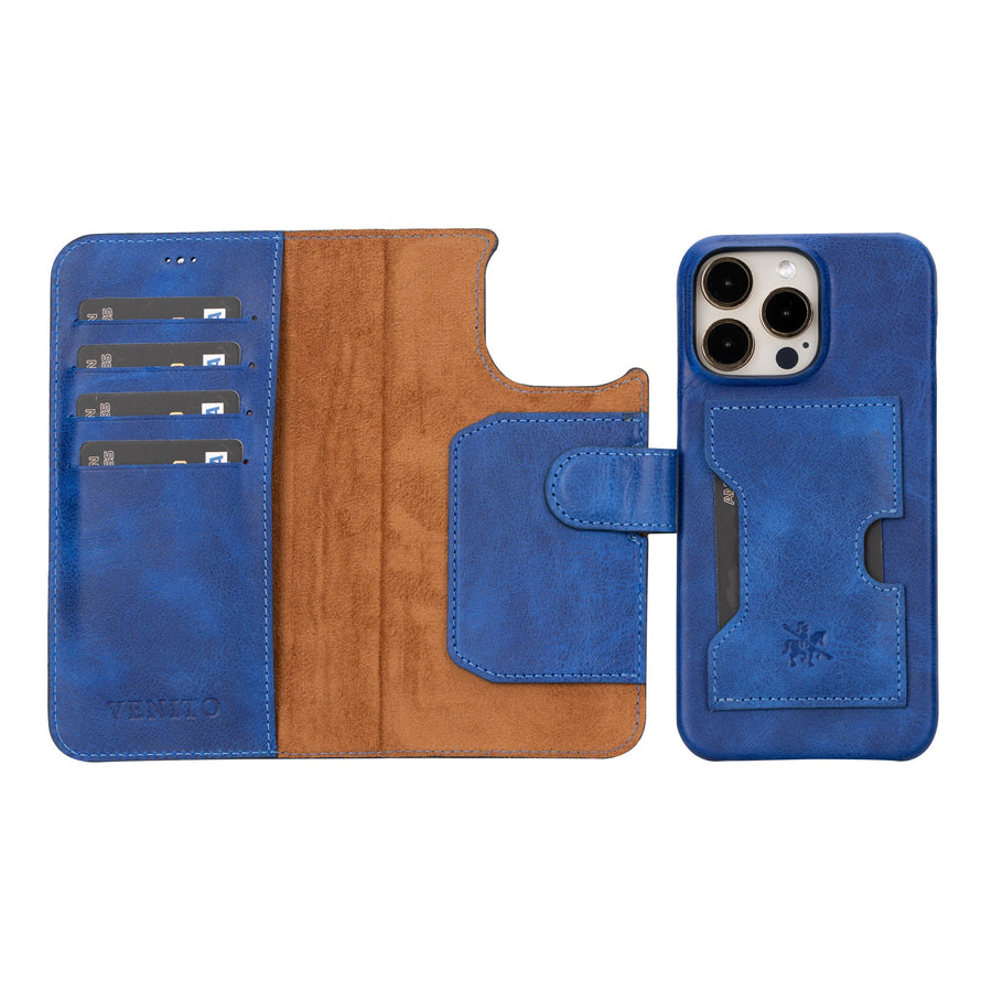 iphone 15 pro max florence leather wallet phone case blue 07