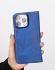 iphone 15 pro max florence leather wallet phone case blue 09