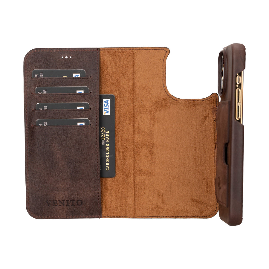iphone 15 pro max florence leather wallet phone case coffee brown 03