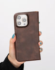 iphone 15 pro max florence leather wallet phone case coffee brown 09