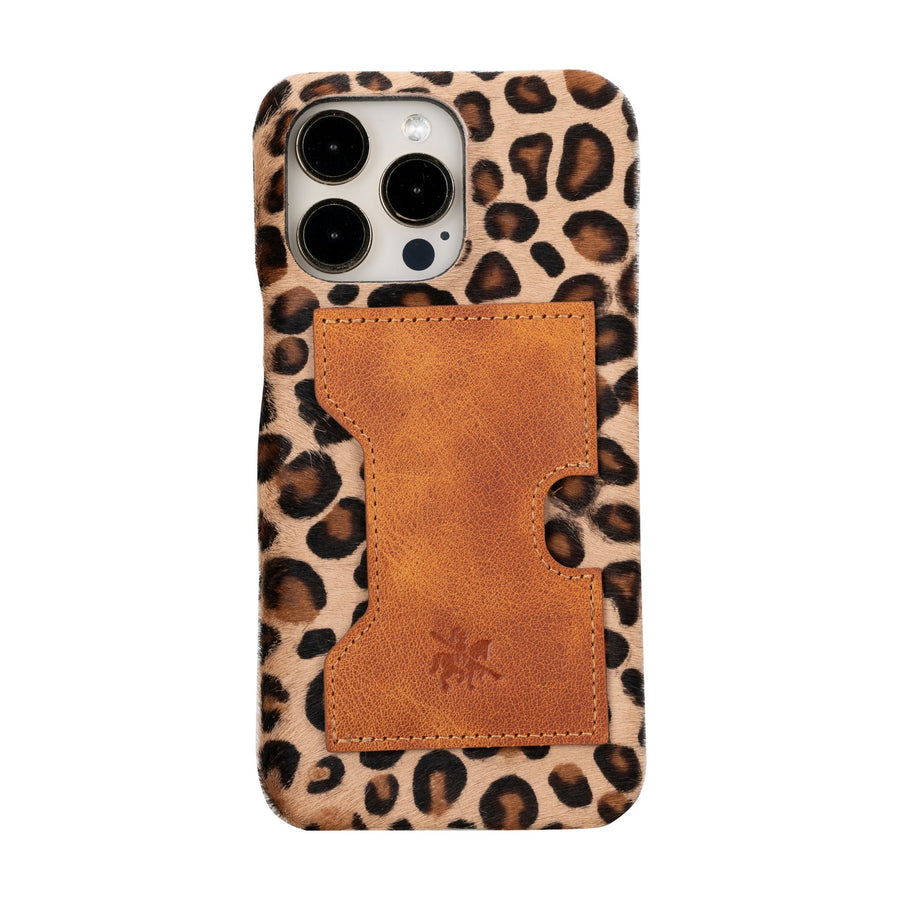 iphone 15 pro max florence leather wallet phone case furry leopard 06