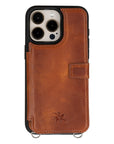 iphone 15 pro max fermo leather crossbody wallet case antique brown 01