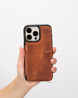 iphone 15 pro max fermo leather crossbody wallet case antique brown 07