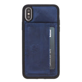Funda tipo billetera de cuero Pisa Snap On con soporte para iPhone XS
