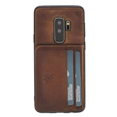 Funda tipo billetera de cuero Pisa Snap On con soporte para Samsung Galaxy S9 Plus
