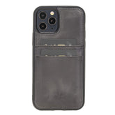 Funda tipo billetera de cuero Capri Snap On para iPhone 12 Pro