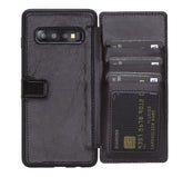 Verona Funda tipo billetera delgada de cuero con bloqueo RFID para Samsung Galaxy S10 Plus