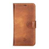 Funda tipo billetera de cuero con bloqueo RFID Florence para iPhone 14