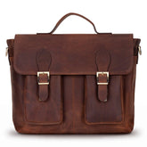 Olympus Leather Business Briefcase / Laptop Case