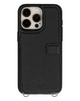 iphone 15 pro max fermo leather crossbody wallet case floater black 02