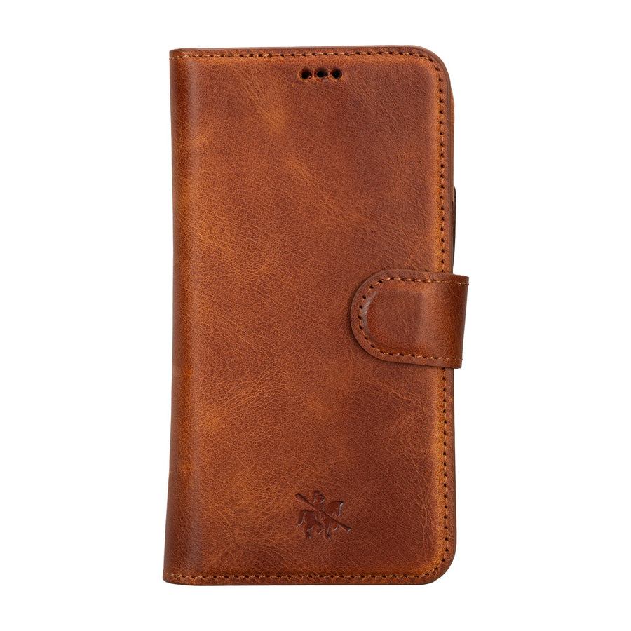 iphone 15 florence leather wallet phone case antique brown 00