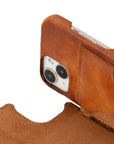iphone 15 florence leather wallet phone case antique brown 08