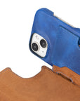 iphone 15 florence leather wallet phone case blue 08