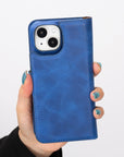 iphone 15 florence leather wallet phone case blue 09