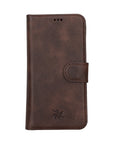 iphone 15 florence leather wallet phone case coffee brown 00