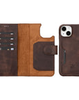 iphone 15 florence leather wallet phone case coffee brown 03