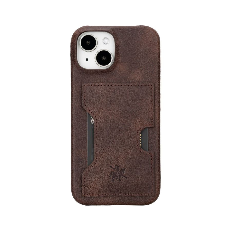 iphone 15 florence leather wallet phone case coffee brown 04