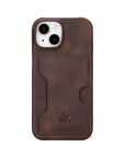 iphone 15 florence leather wallet phone case coffee brown 05