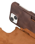 iphone 15 florence leather wallet phone case coffee brown 08