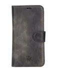iphone 15 florence leather wallet phone case faded gray 00