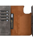 iphone 15 florence leather wallet phone case faded gray 03