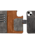 iphone 15 florence leather wallet phone case faded gray 04