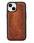 iphone 15 lucca leather phone case antique brown 01
