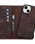 iphone 15 ravenna leather wallet phone case coffee brown 04