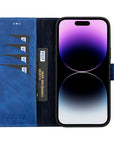 iphone 15 plus ravenna leather wallet phone case blue 03
