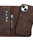 iphone 15 plus ravenna leather wallet phone case coffee brown 04