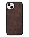iphone 15 plus ravenna leather wallet phone case coffee brown 05