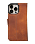 iphone 15 pro max ravenna leather wallet phone case antique brown 02
