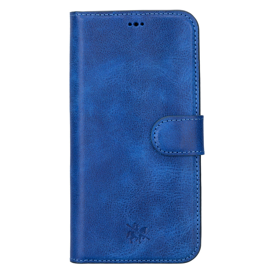 iphone 15 pro max ravenna leather wallet phone case blue 01
