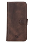 iphone 15 pro max ravenna leather wallet phone case coffee brown 01