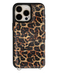 iphone 15 pro max fermo leather crossbody wallet case leopard pattern 02