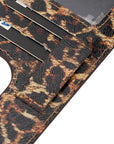 iphone 15 pro max fermo leather crossbody wallet case leopard pattern 06