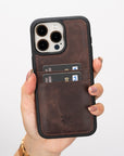 iphone 15 pro max capri leather phone case coffee brown 05
