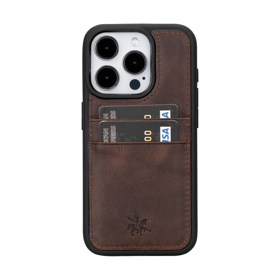 iphone 15 pro capri leather phone case coffee brown 04