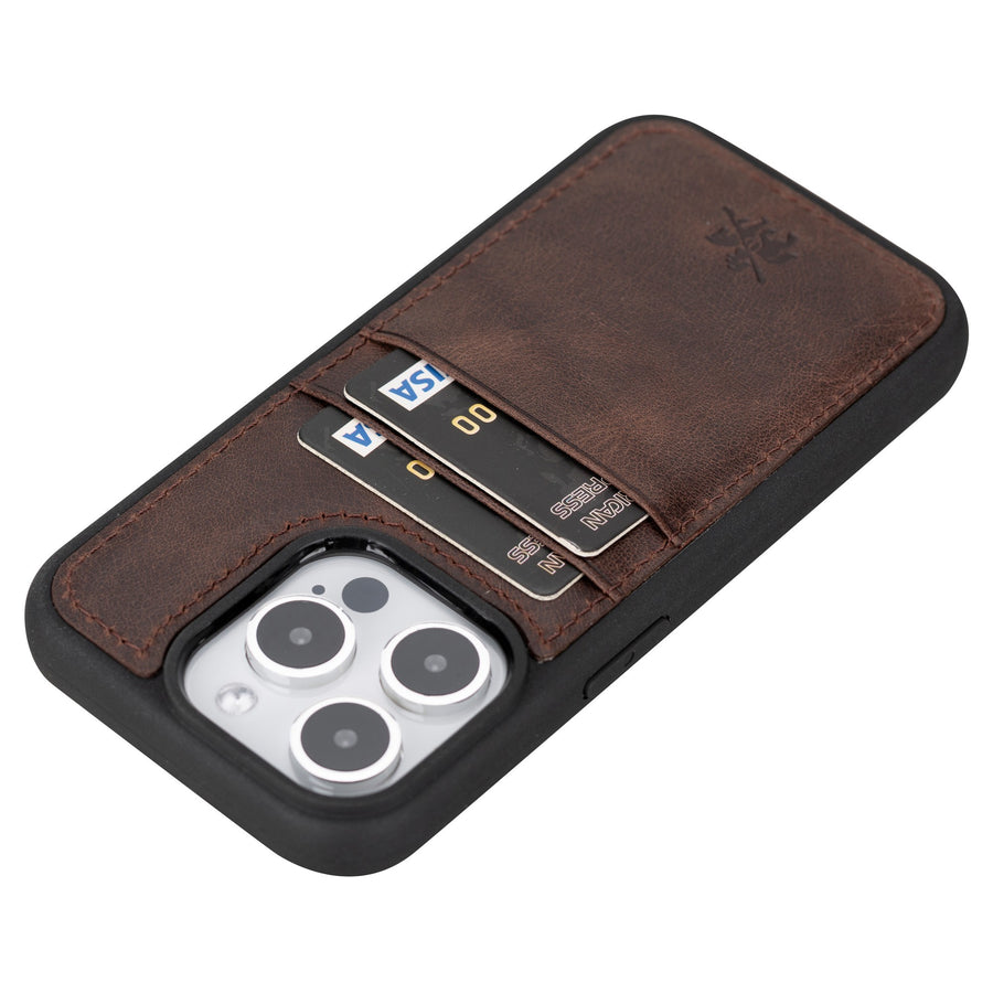 iphone 15 pro capri leather phone case coffee brown 07