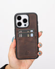 iphone 15 pro capri leather phone case coffee brown 08