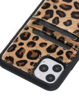 Luxury Leopard Leather iPhone 11 Pro Max Back Cover Case with Card Holder - Venito – 3