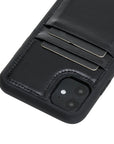 Luxury Black Leather iPhone 11 Back Cover Case with Card Holder - Venito – 3
